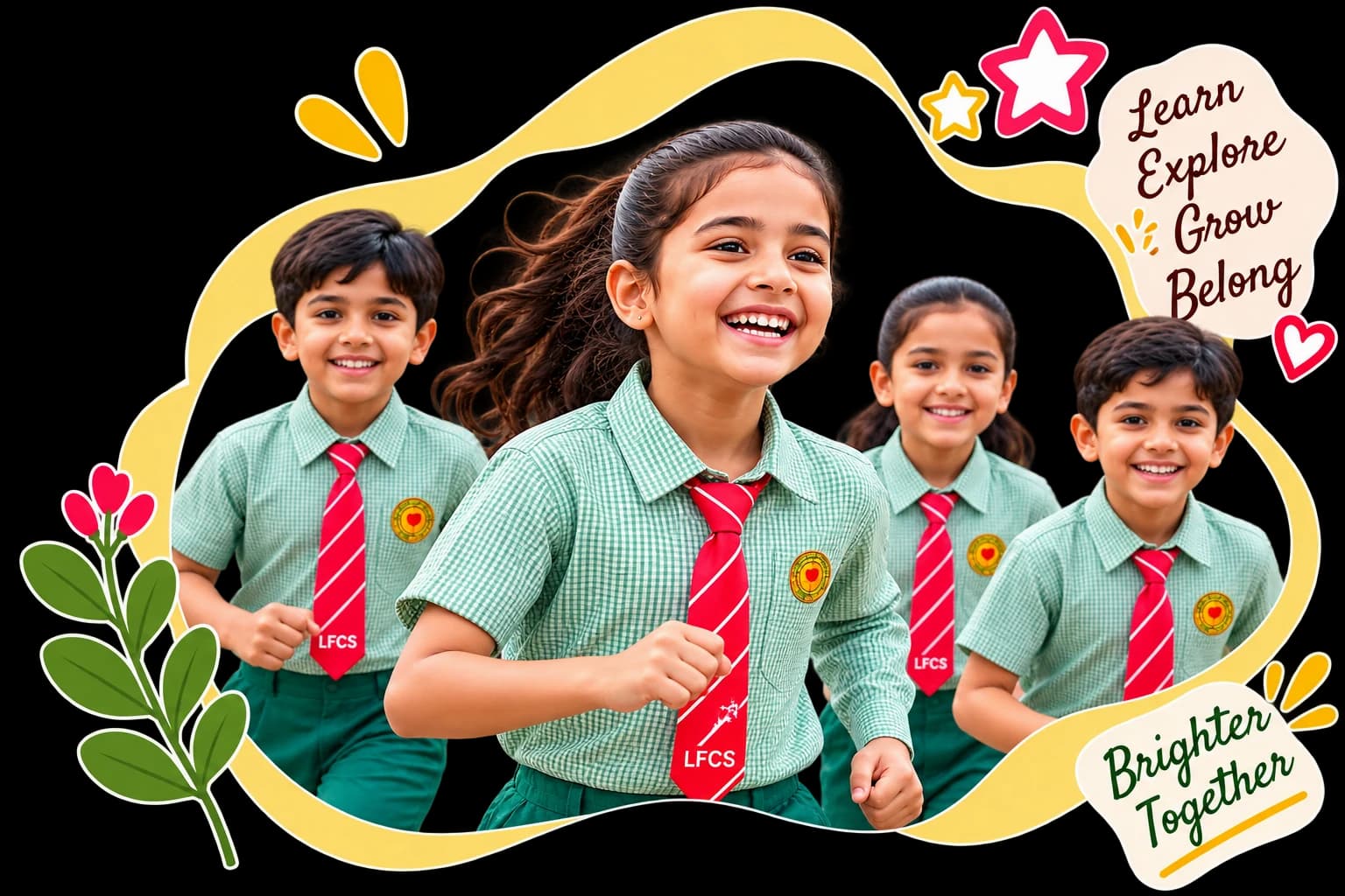 Students interacting at school